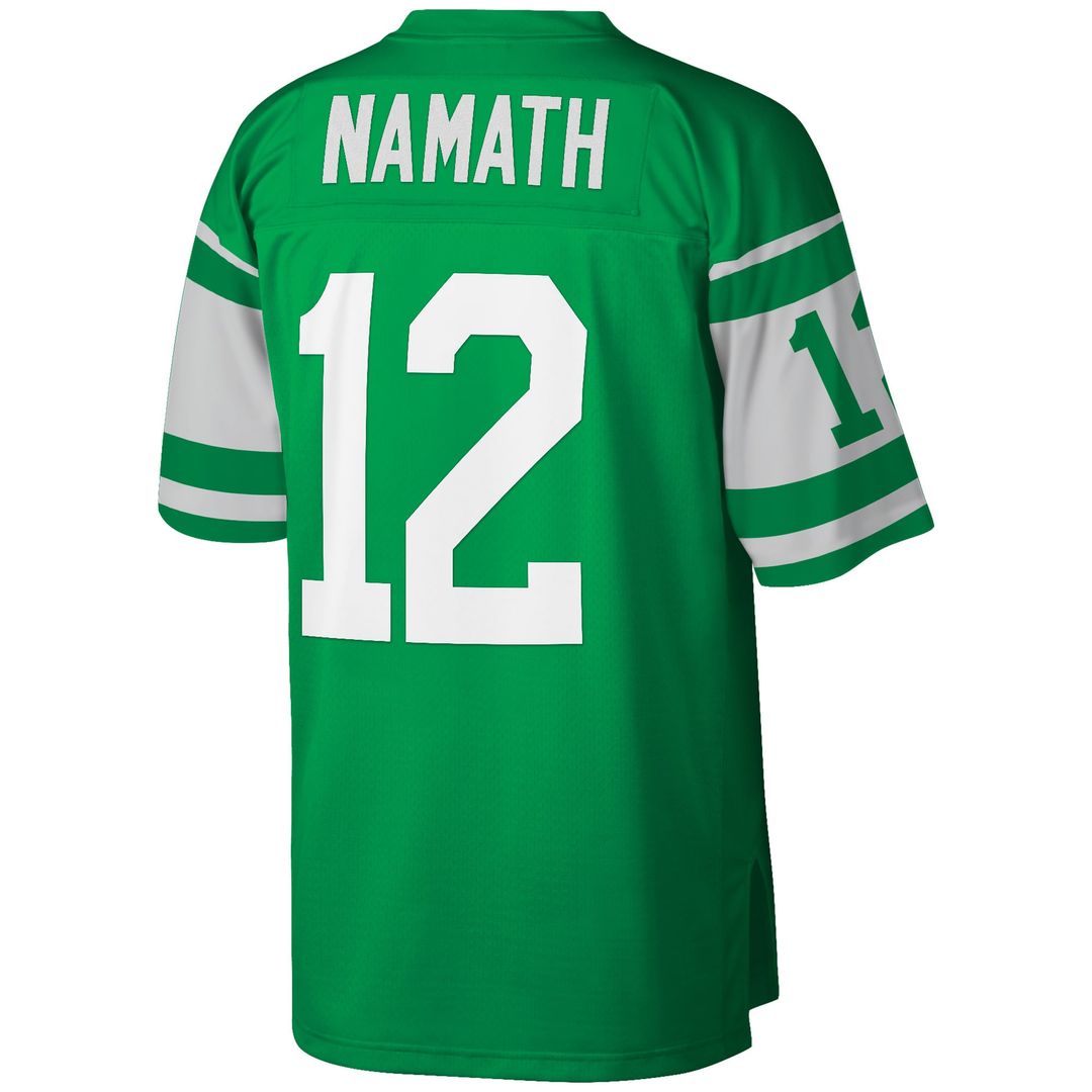Joe Namath New York Jets Green Big & Tall 1968 Retired Player Replica Jersey