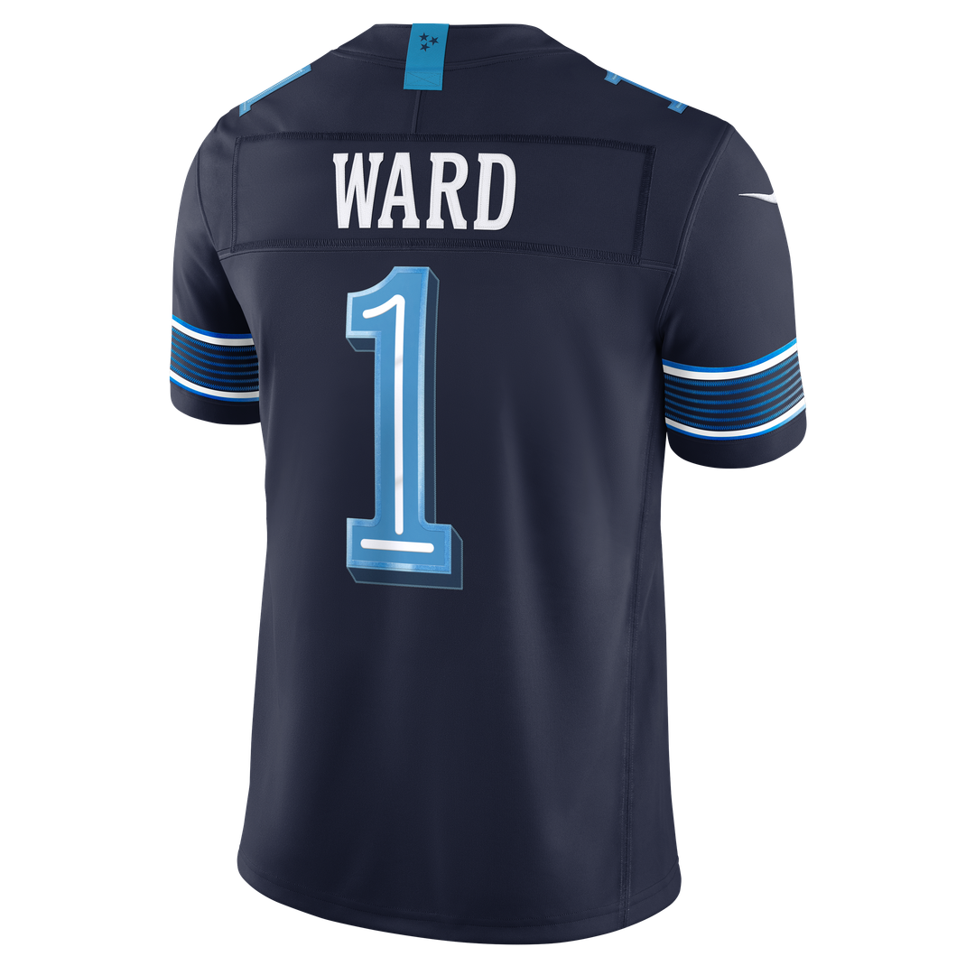 Cameron Ward Tennessee Titans Navy 2026 Rivalries Collection Stitched Limited Jersey