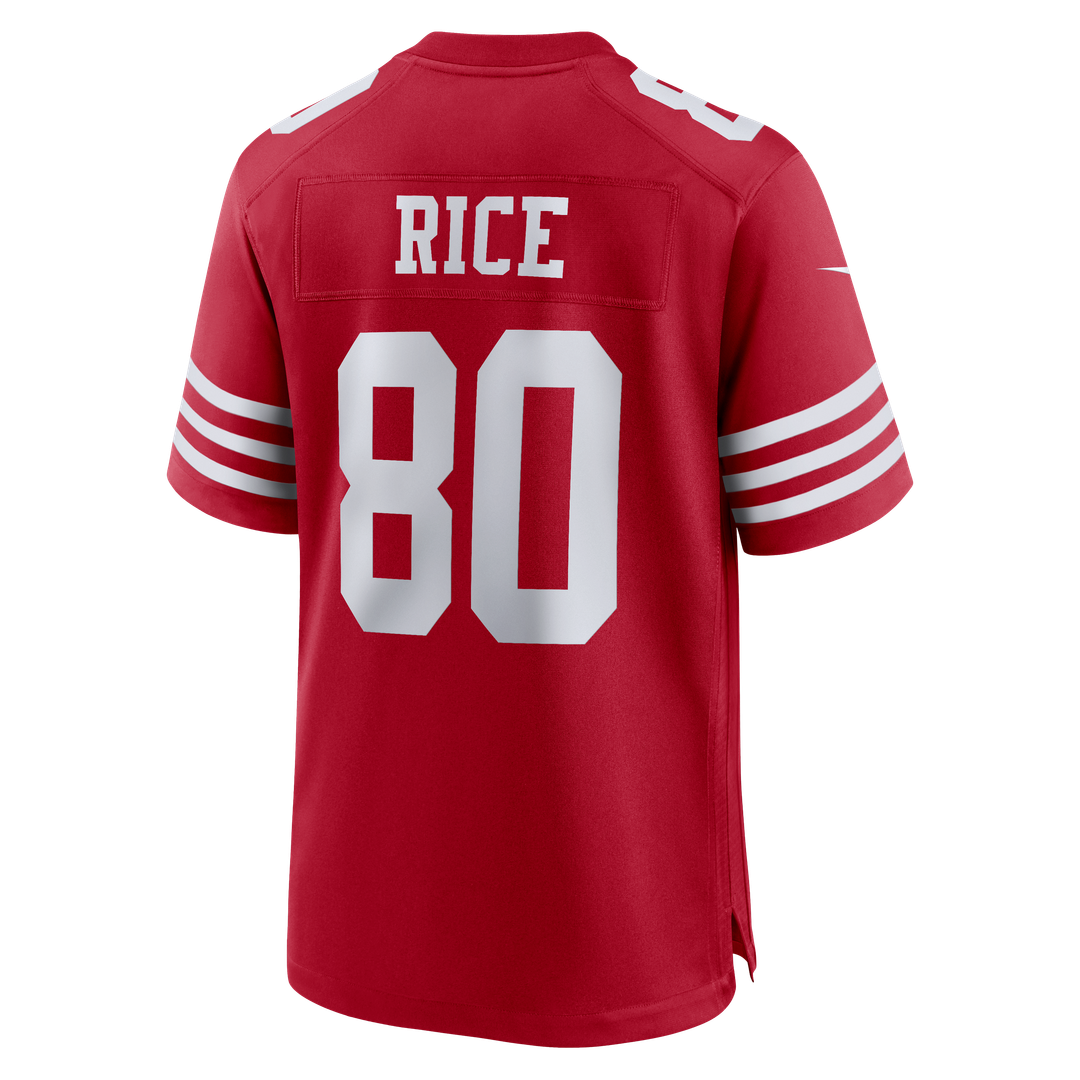 Jerry Rice San Francisco 49ers Scarlet Retired Game Player Jersey
