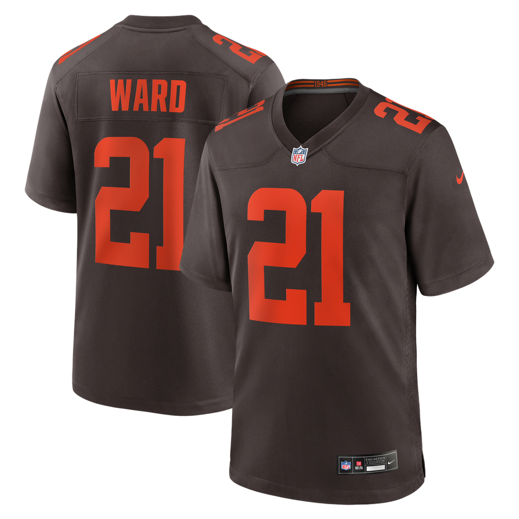 Denzel Ward Cleveland Browns Brown Alpha Dawg Game Jersey
