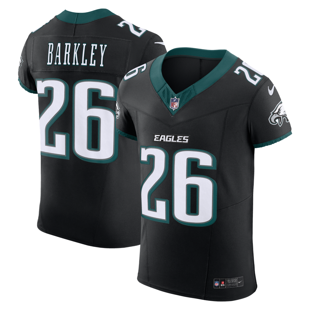 Saquon Barkley Philadelphia Eagles Black Alternate Vapor F.U.S.E. Elite Jersey