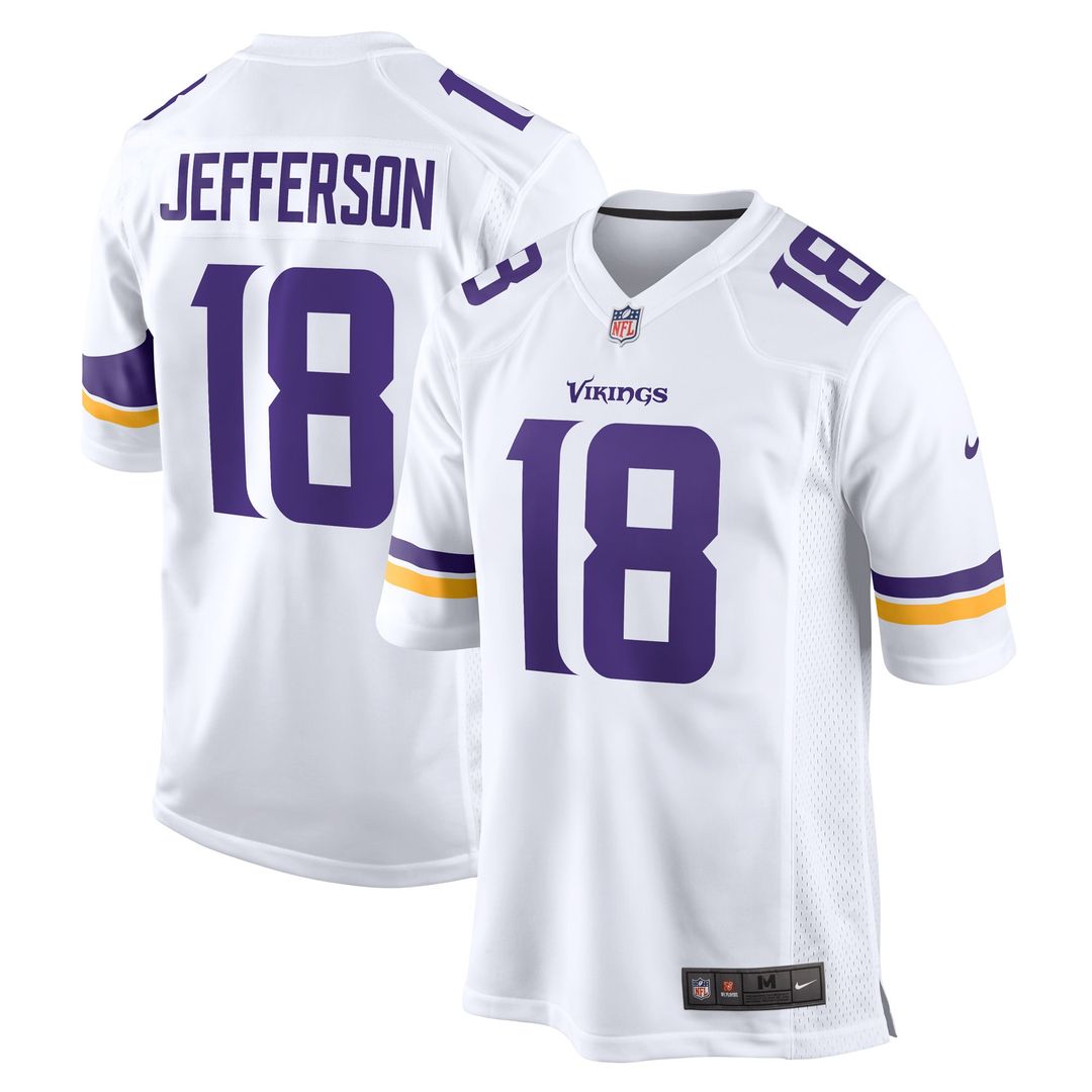 Justin Jefferson Minnesota Vikings White Game Player Jersey