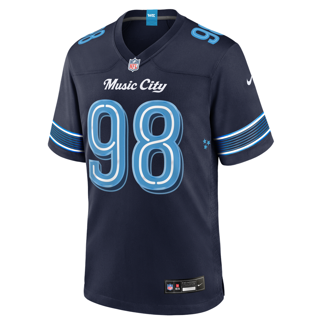 Jeffery Simmons Tennessee Titans Navy 2026 Rivalries Collection Game Jersey