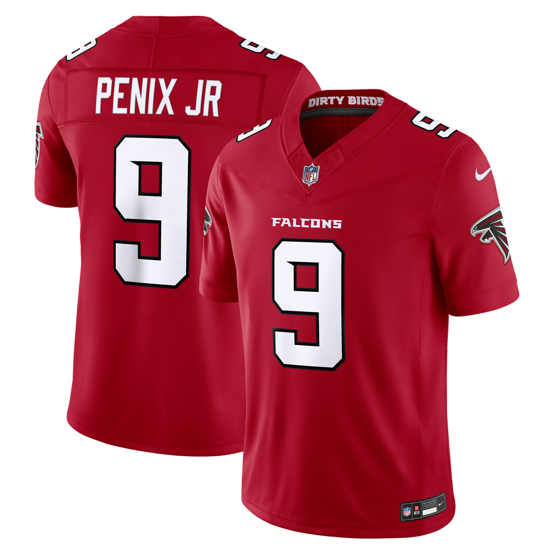 Michael Penix Jr. Atlanta Falcons Red Team Vapor F.U.S.E. Stitched Limited Jersey