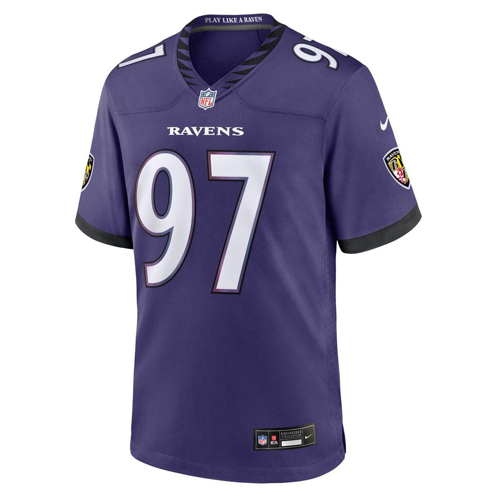 Ethan Burke Baltimore Ravens Purple Team Game Jersey