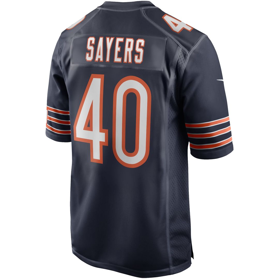 Gale Sayers Chicago Bears Navy Game Retired Player Jersey