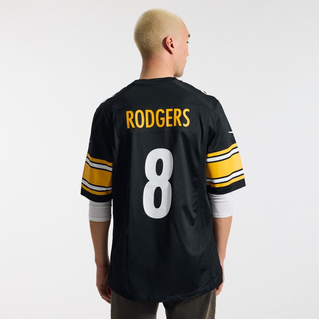 Aaron Rodgers Pittsburgh Steelers Gold Alternate 1933 Throwback Game Jersey