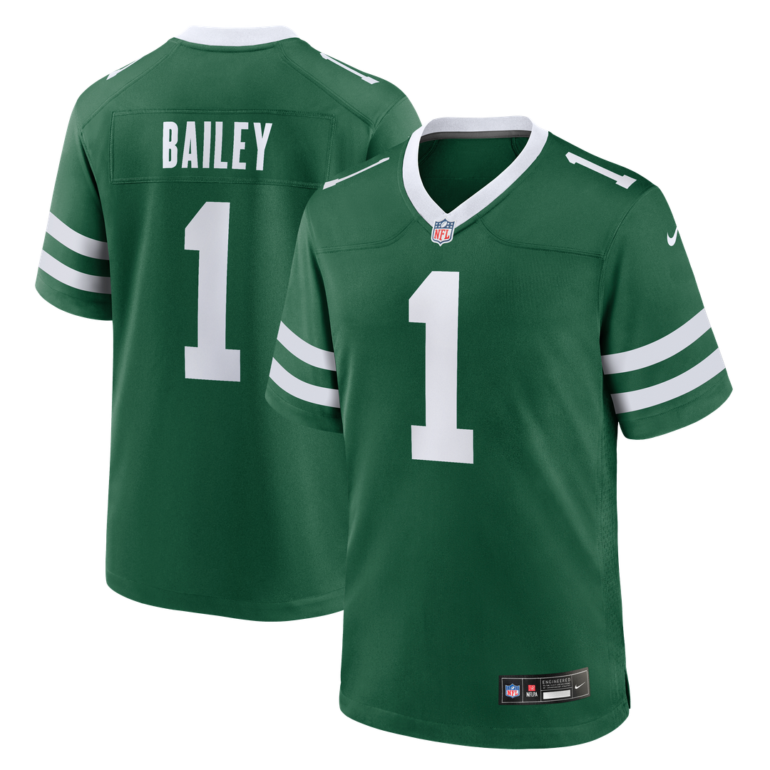 David Bailey New York Jets Legacy Black Alternate Game Player Jersey