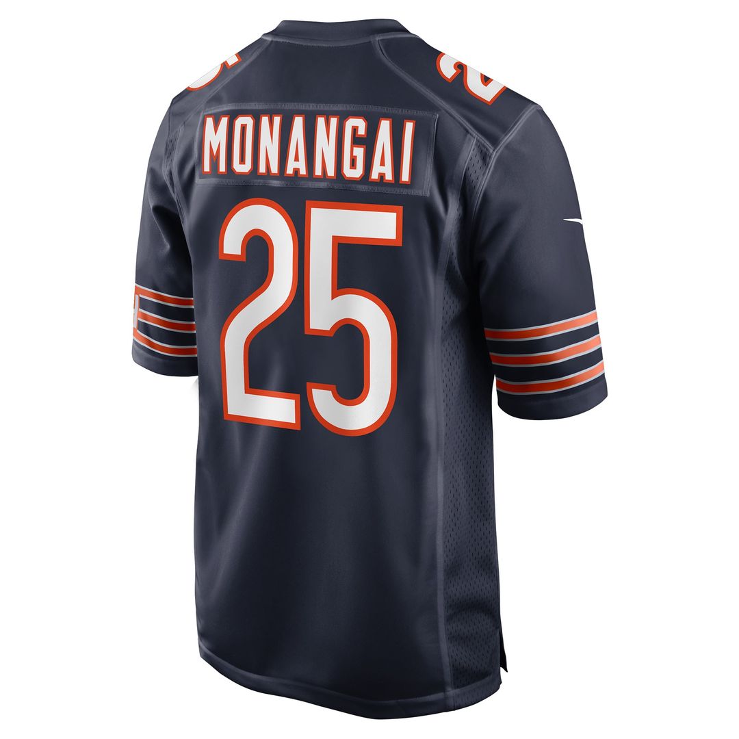 Kyle Monangai Chicago Bears Navy Team Game Jersey