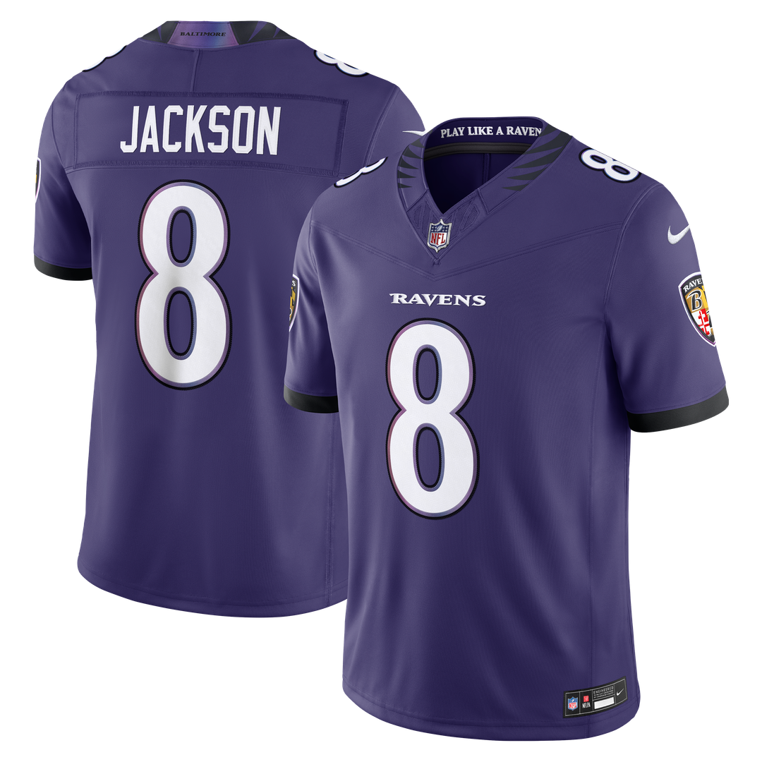Lamar Jackson Baltimore Ravens Purple Team Vapor F.U.S.E. Stitched Limited Jersey