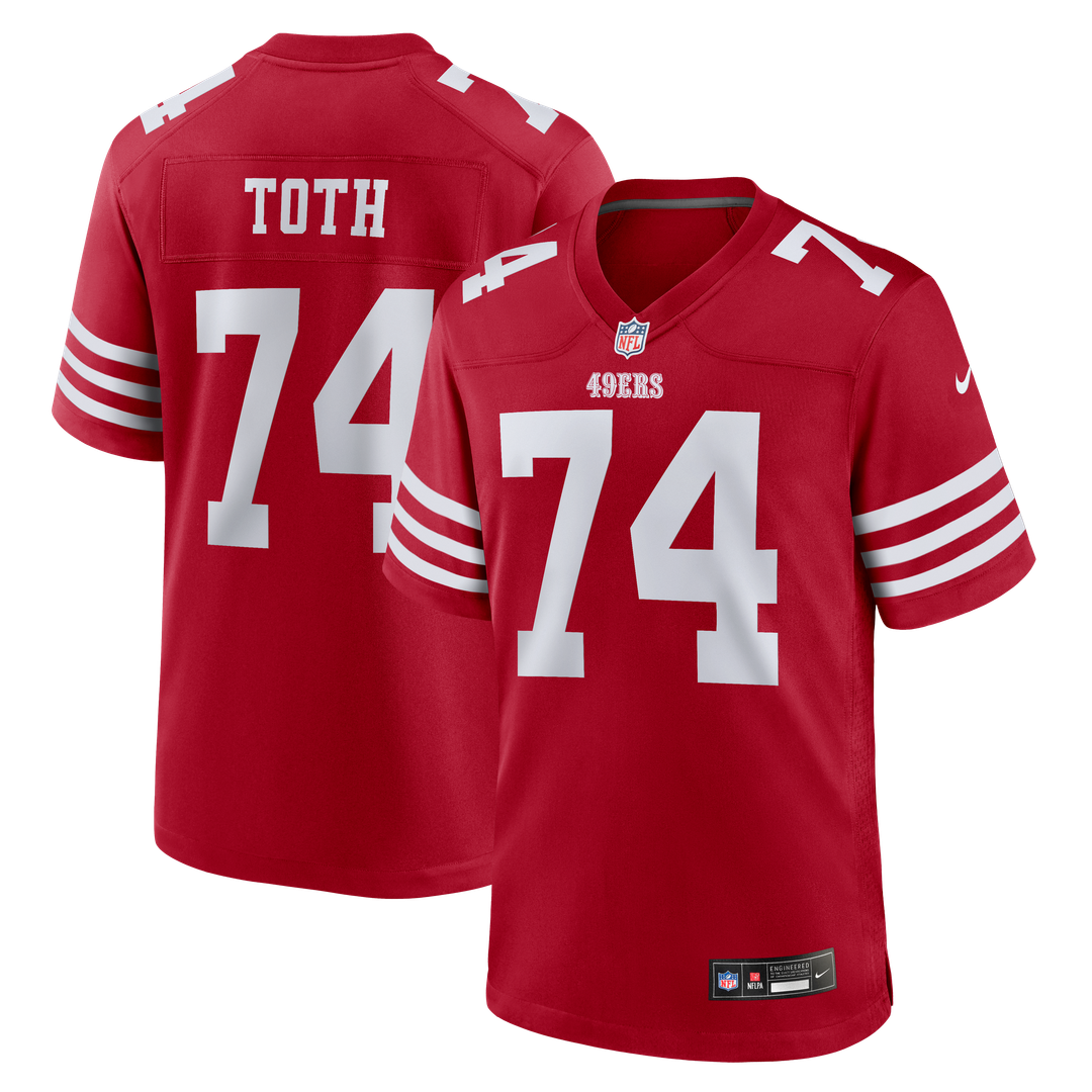 Brett Toth San Francisco 49ers Scarlet Team Game Jersey