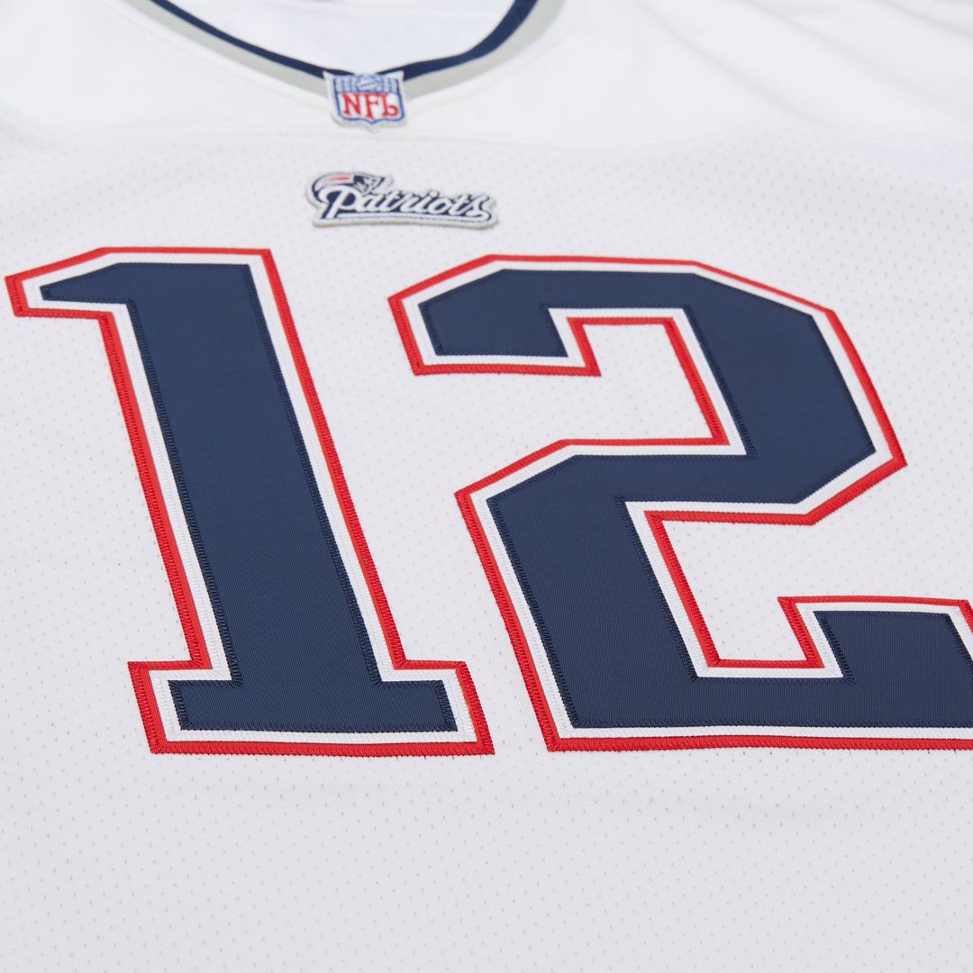 New England Patriots Tom Brady Navy Super Bowl XXXVI Authentic Throwback Jersey