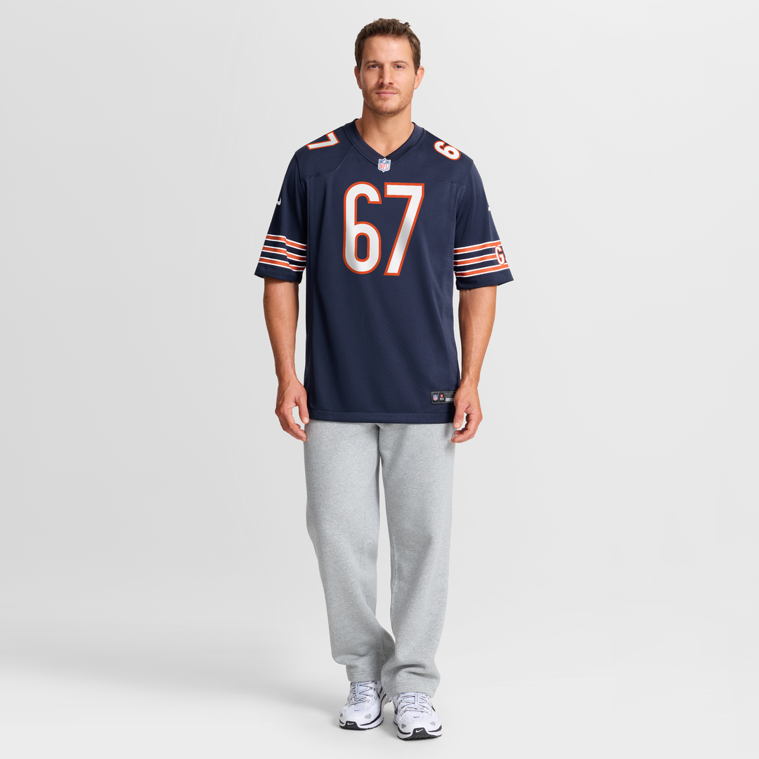 Garrett Bradbury Chicago Bears Navy Team Game Jersey