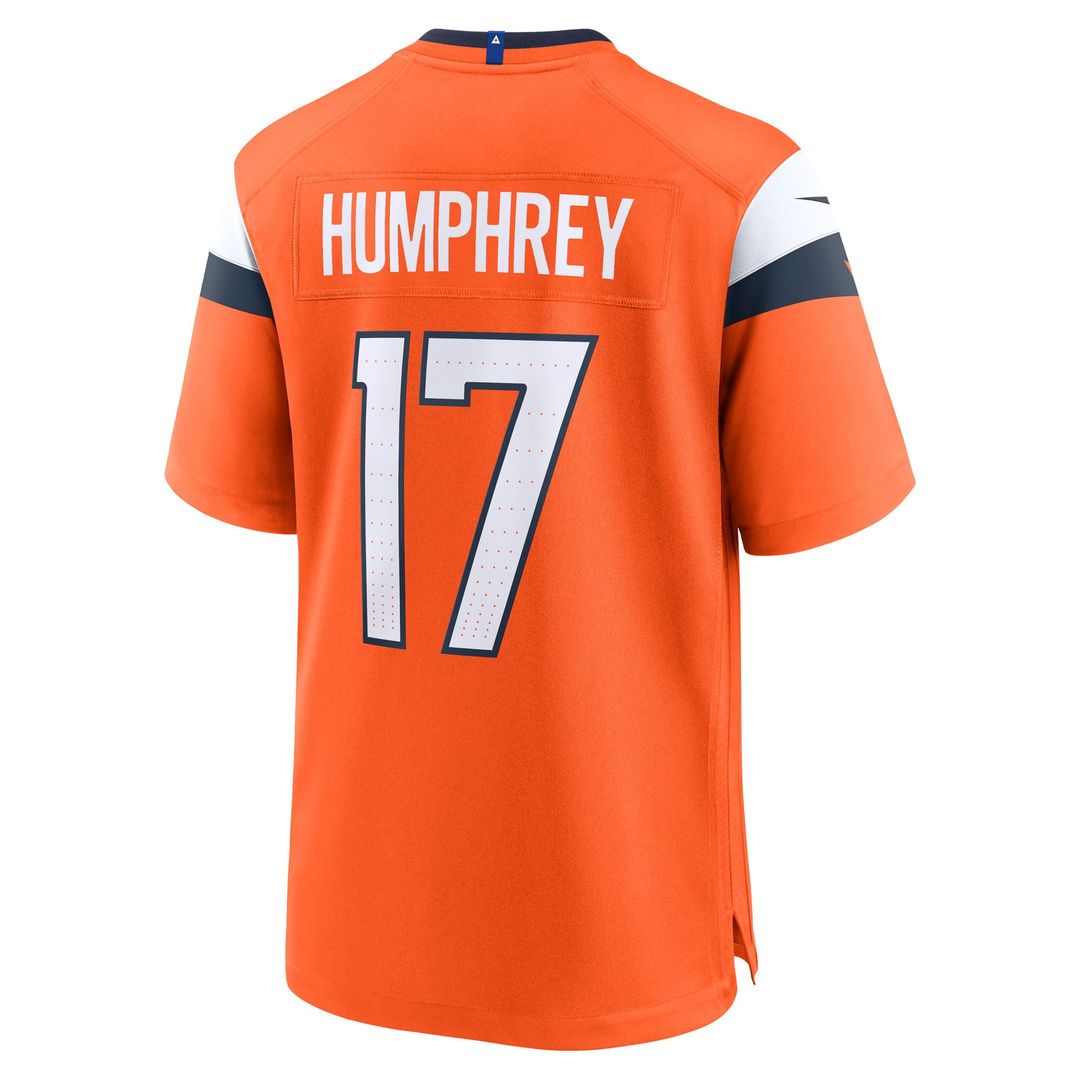 Lil'Jordan Humphrey Denver Broncos Orange Team Game Jersey
