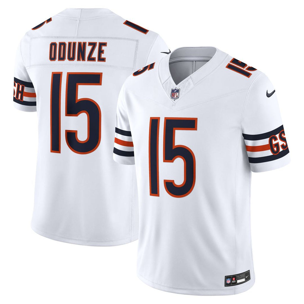Rome Odunze Chicago Bears White Vapor F.U.S.E. Stitched Limited Jersey