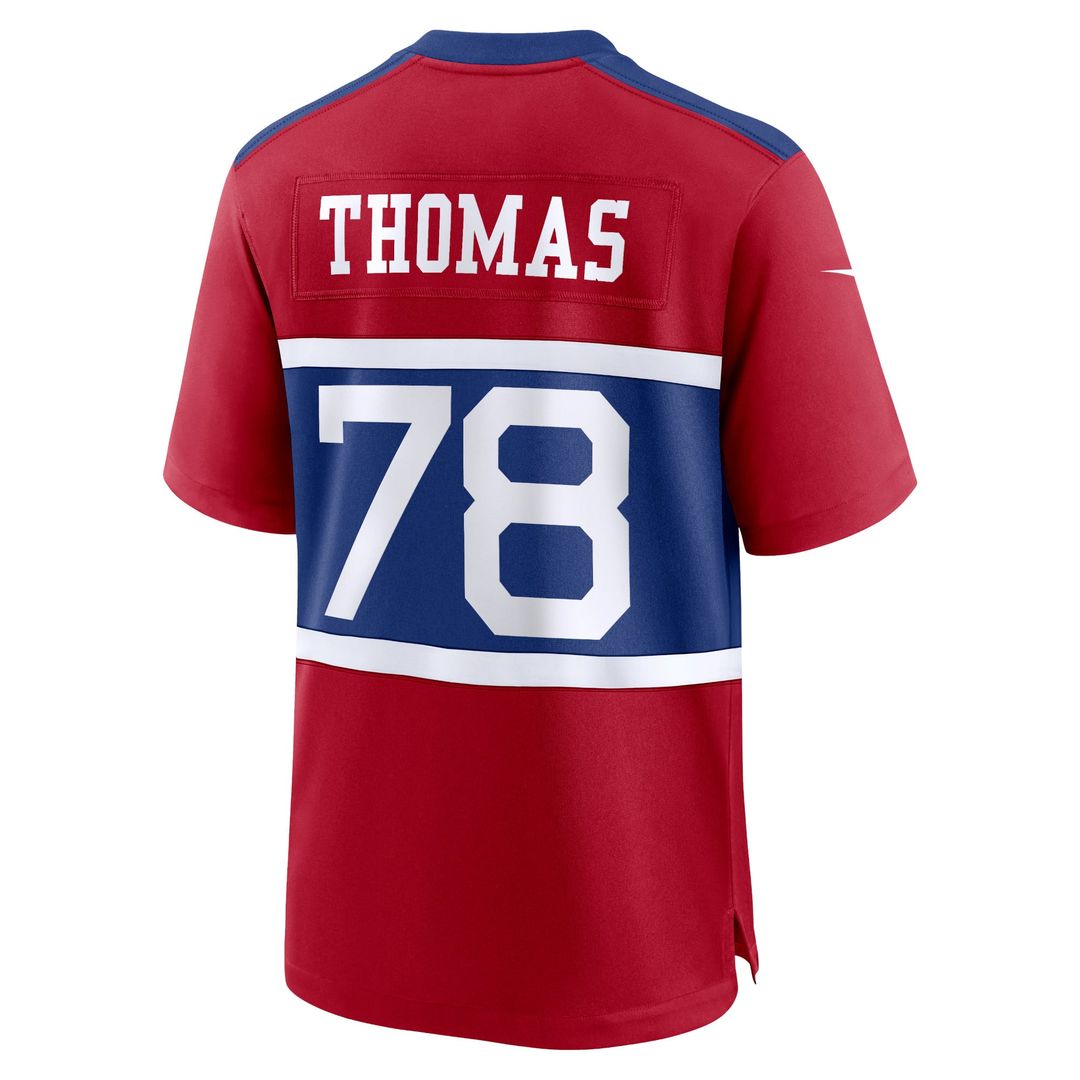 Andrew Thomas New York Giants Century Red Alternate Player Game Jersey