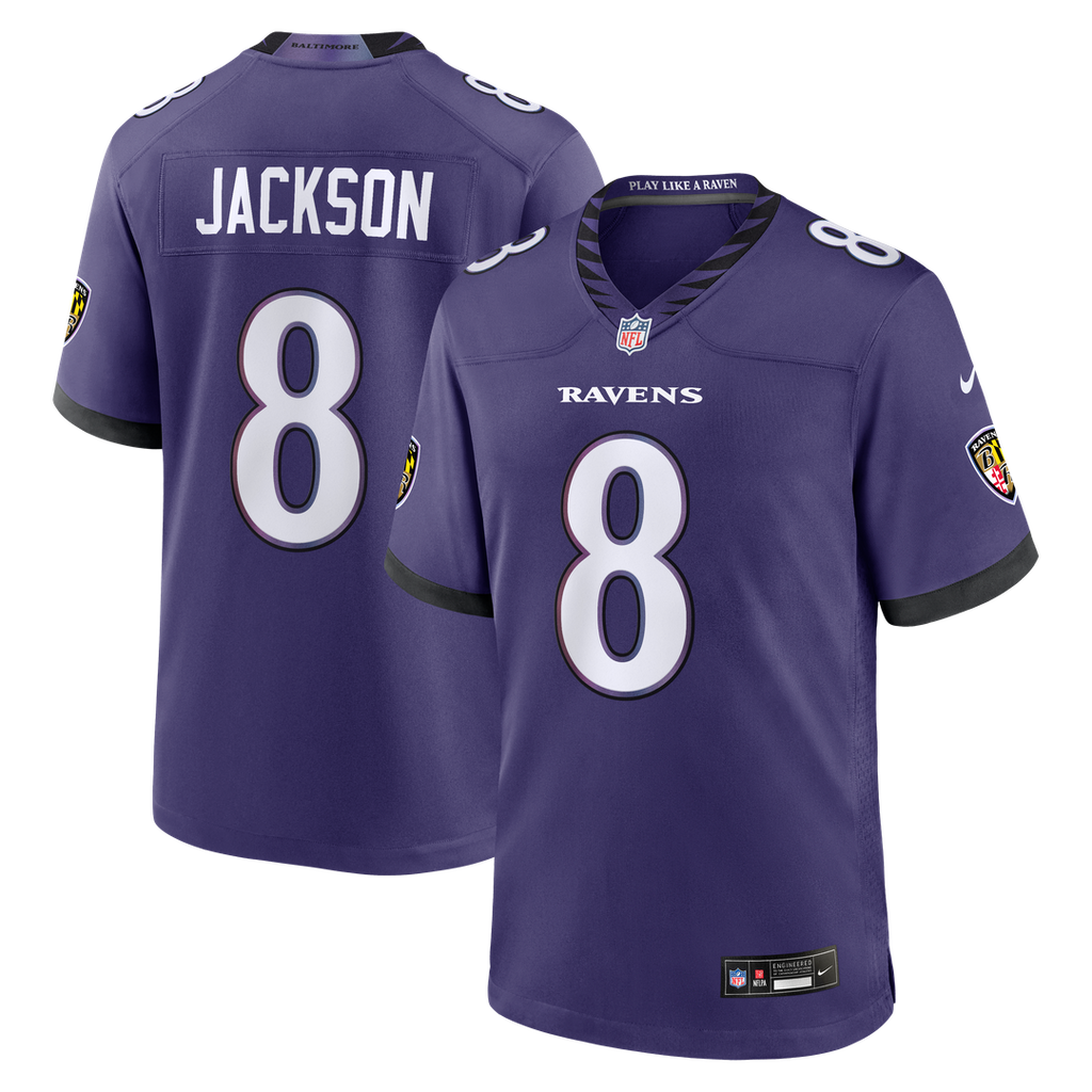 Lamar Jackson Baltimore Ravens Purple Team Game Jersey