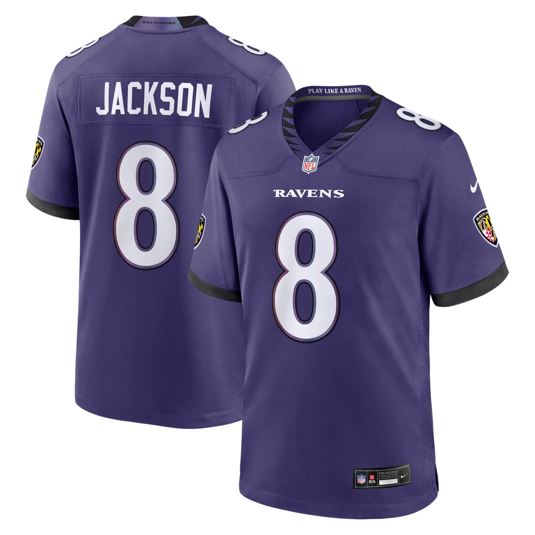 Lamar Jackson Baltimore Ravens Purple Team Game Jersey