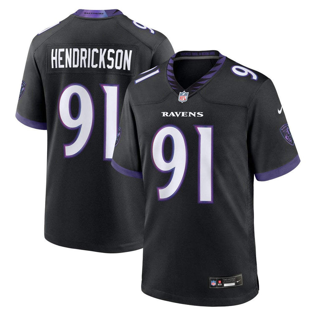 Trey Hendrickson Baltimore Ravens Black Alternate Game Jersey