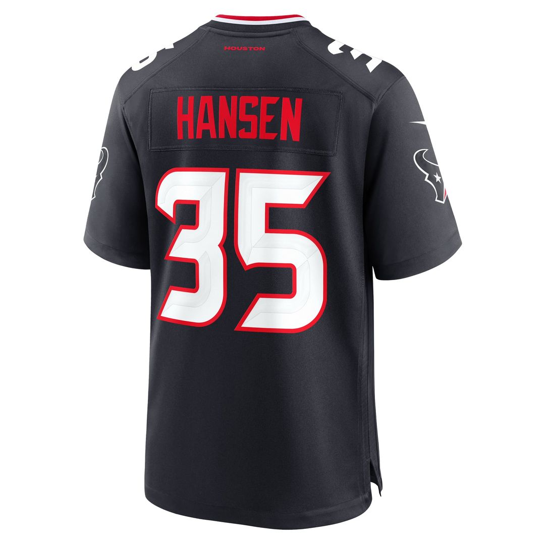 Jake Hansen Houston Texans Navy Team Game Jersey