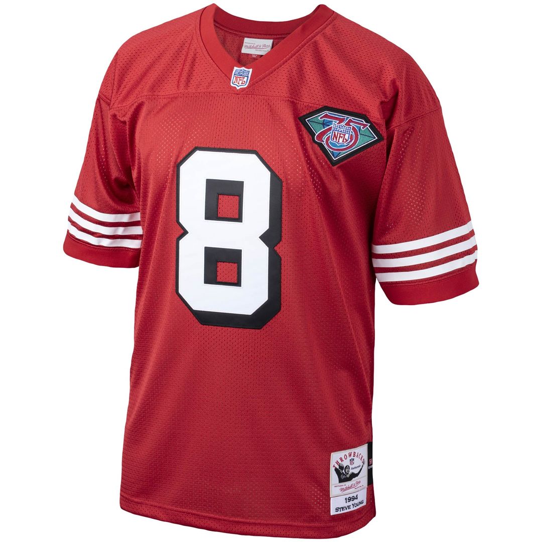 Steve Young San Francisco 49ers 1994 Scarlet Authentic Throwback Retired Player Jersey