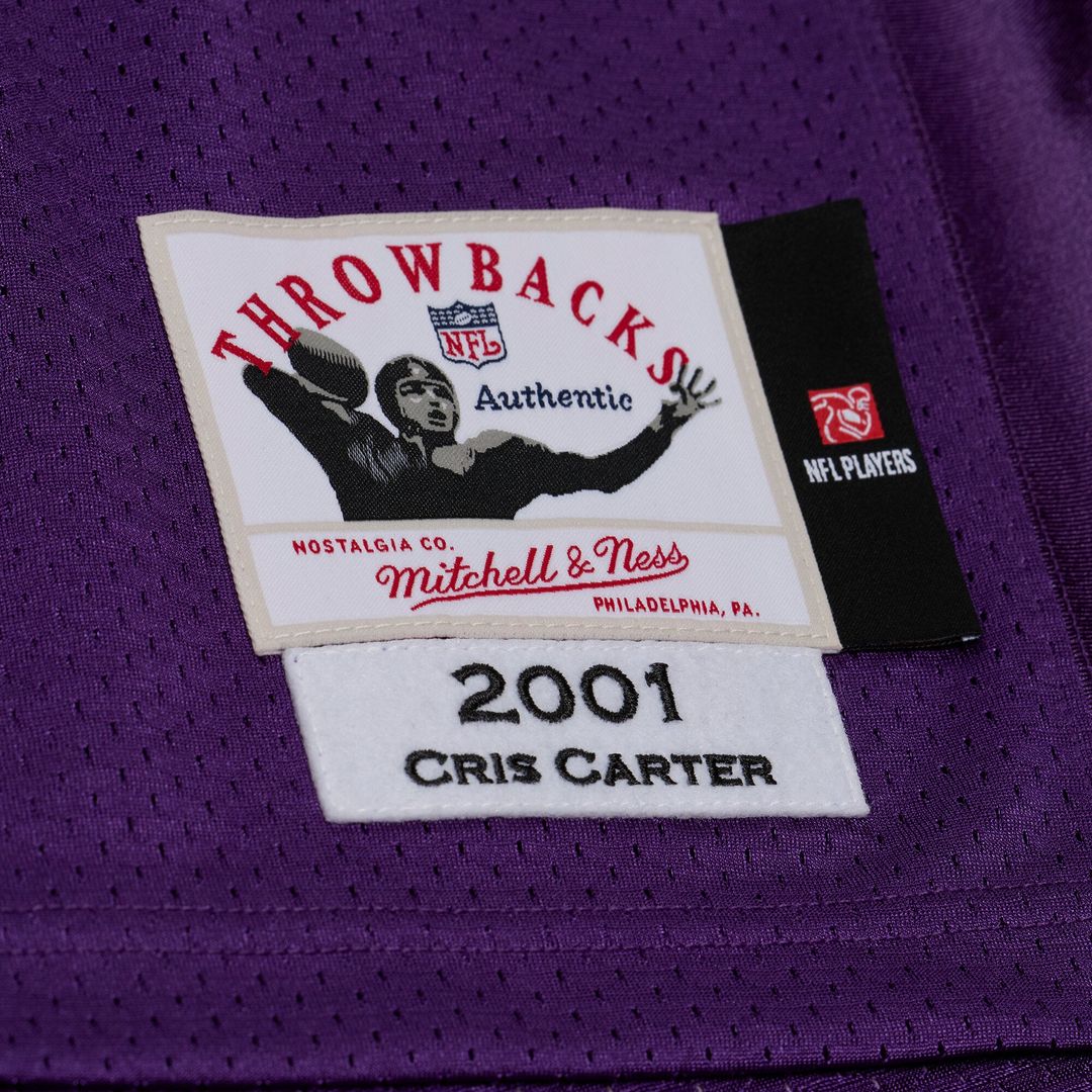 Cris Carter Minnesota Vikings Purple 2001 Authentic Throwback Jersey