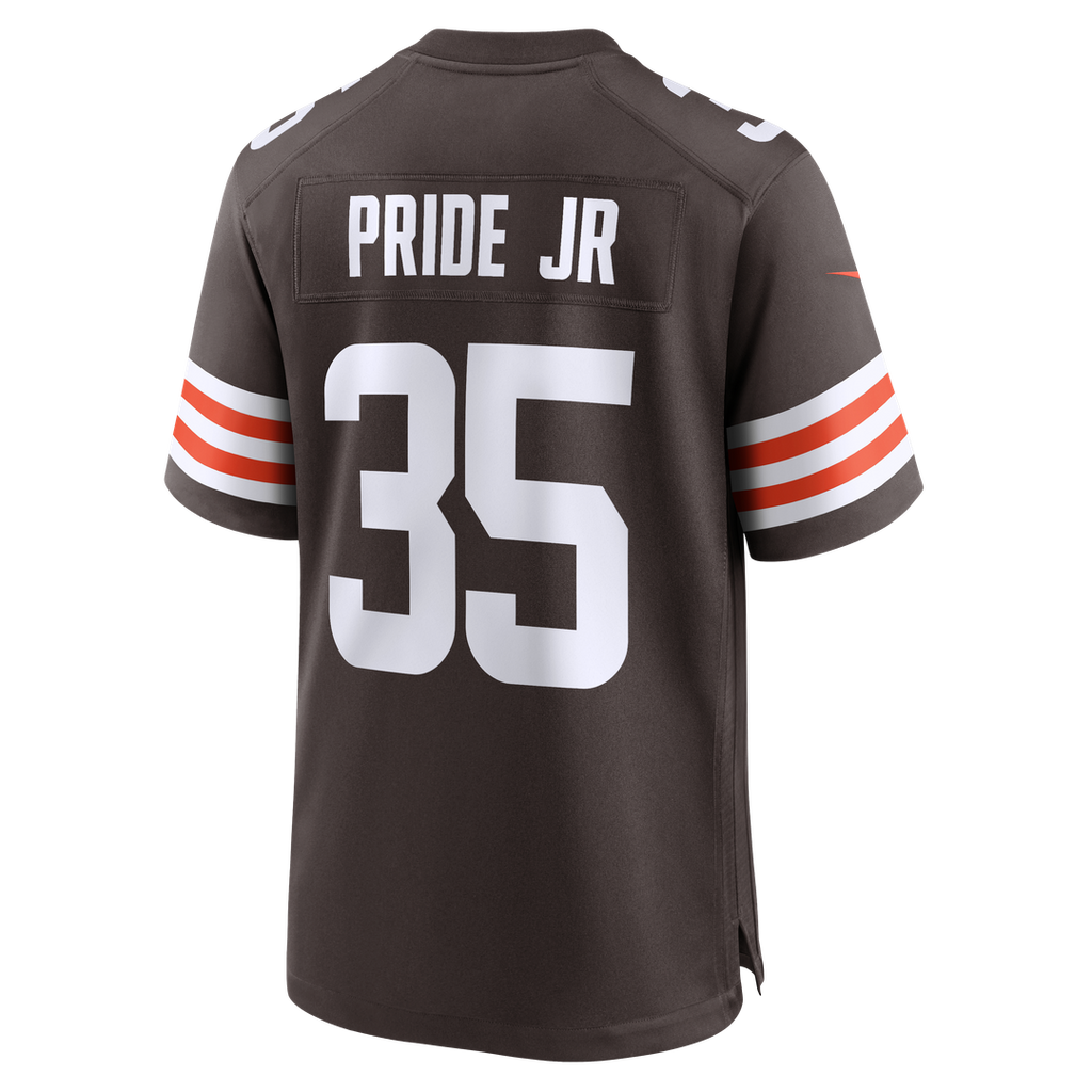 Toriano Pride Jr. Cleveland Browns Brown Team Game Jersey