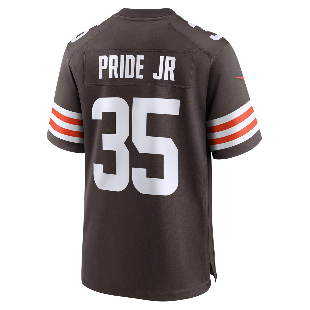 Toriano Pride Jr. Cleveland Browns Brown Team Game Jersey