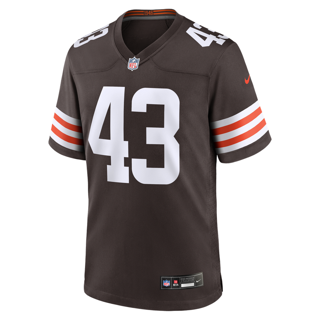 Mohamoud Diabate Cleveland Browns Brown Team Game Jersey