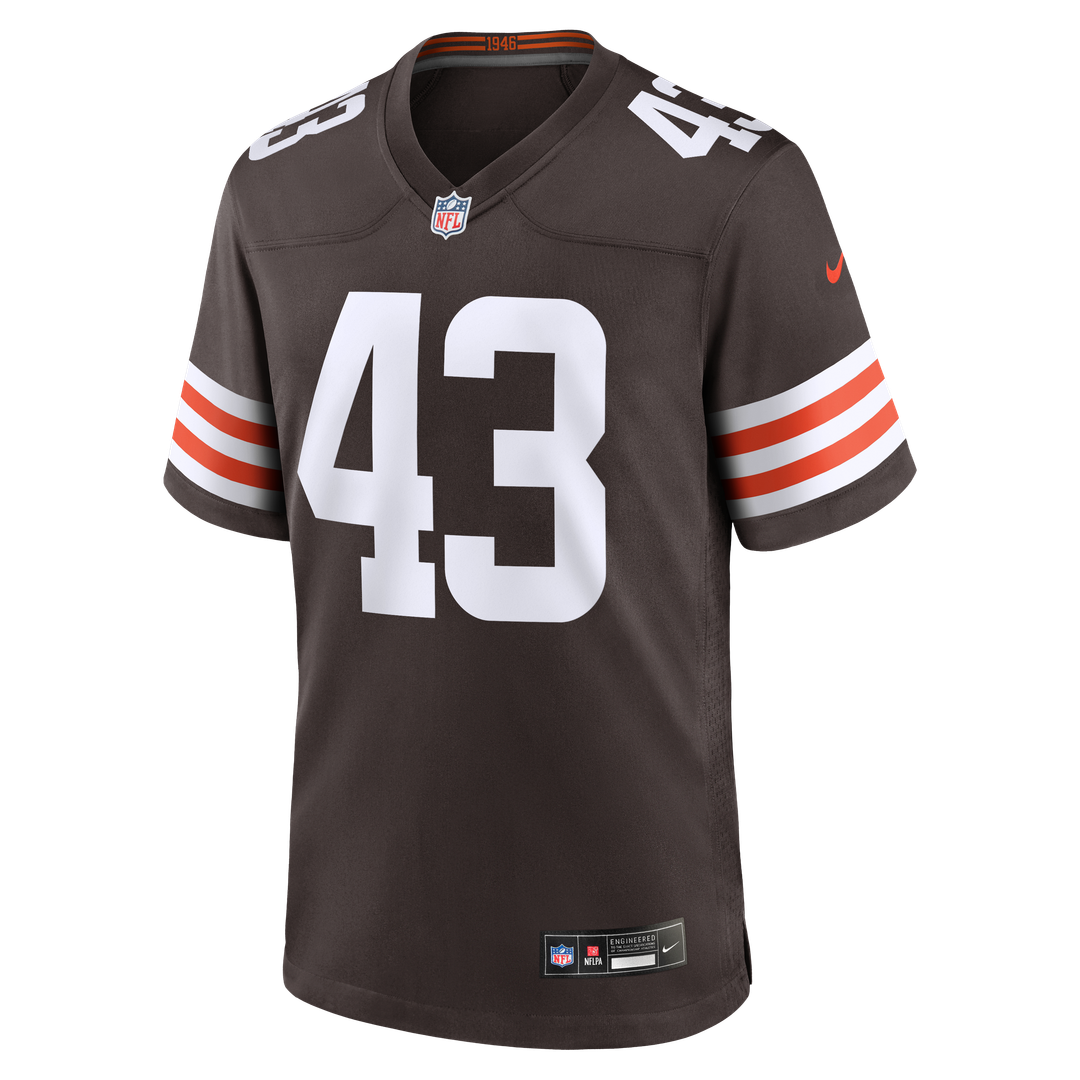 Mohamoud Diabate Cleveland Browns Brown Team Game Jersey