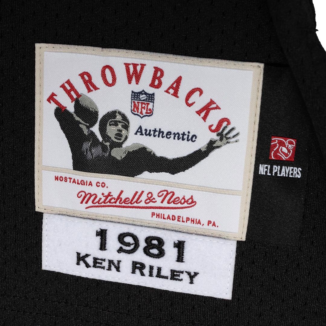 Ken Riley Cincinnati Bengals 1981 Black Authentic Throwback Retired Player Jersey