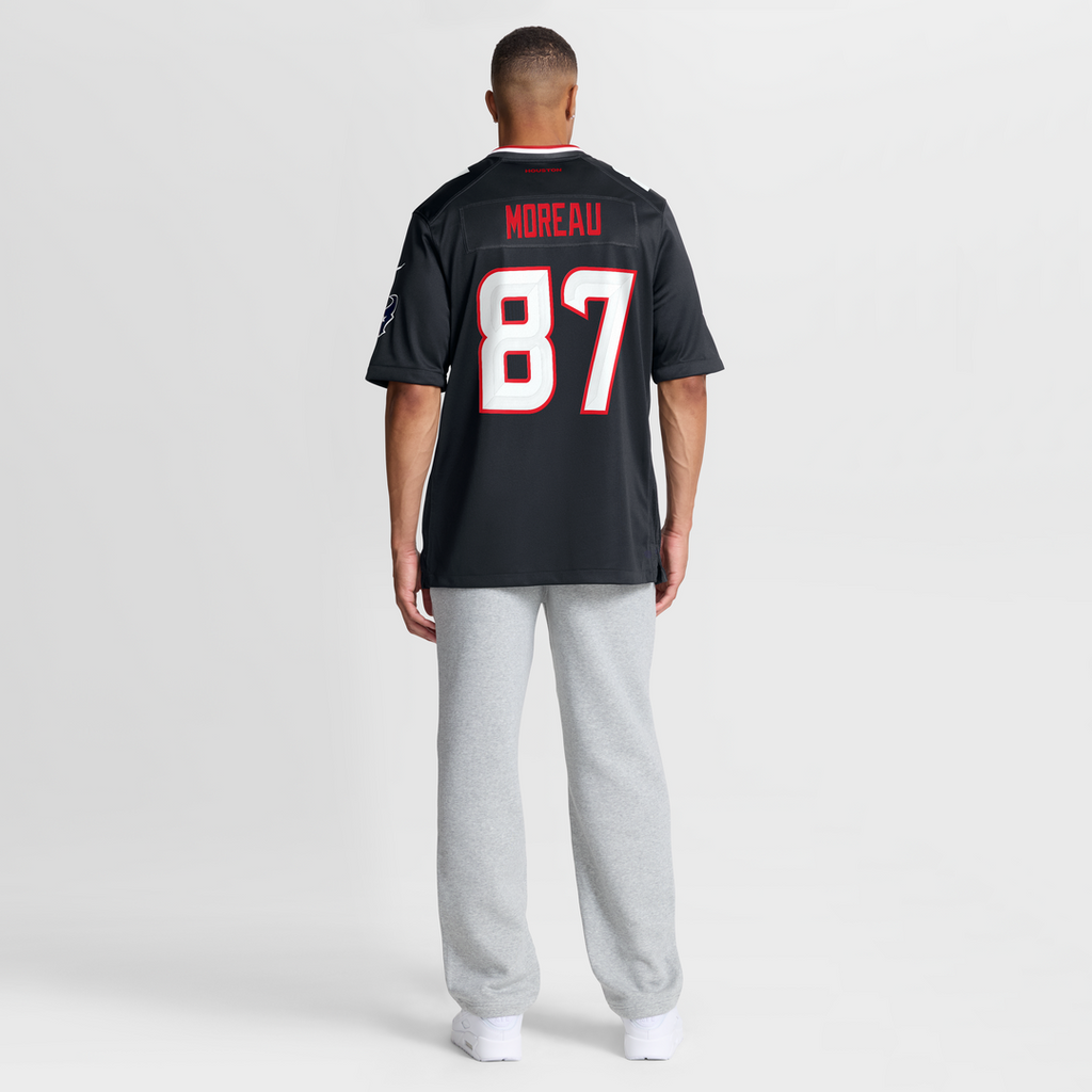 Foster Moreau Houston Texans Navy Team Game Jersey