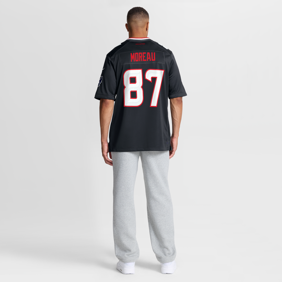 Foster Moreau Houston Texans Navy Team Game Jersey