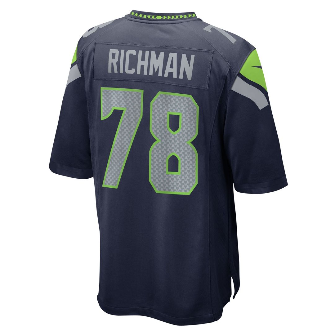 Mason Richman Seattle Seahawks College Navy Team Game Jersey
