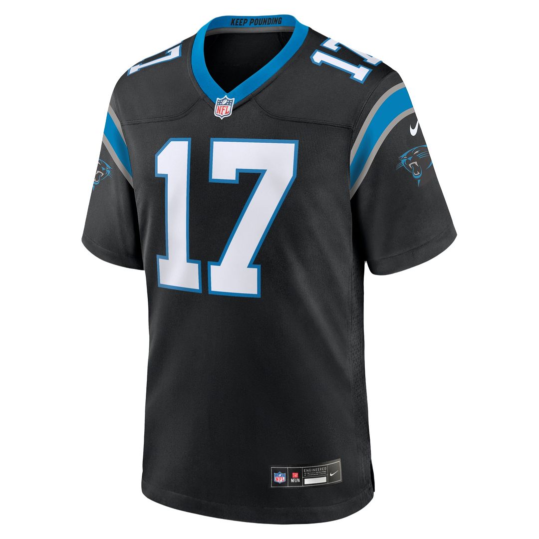 Xavier Legette Carolina Panthers Black Team Game Player Jersey
