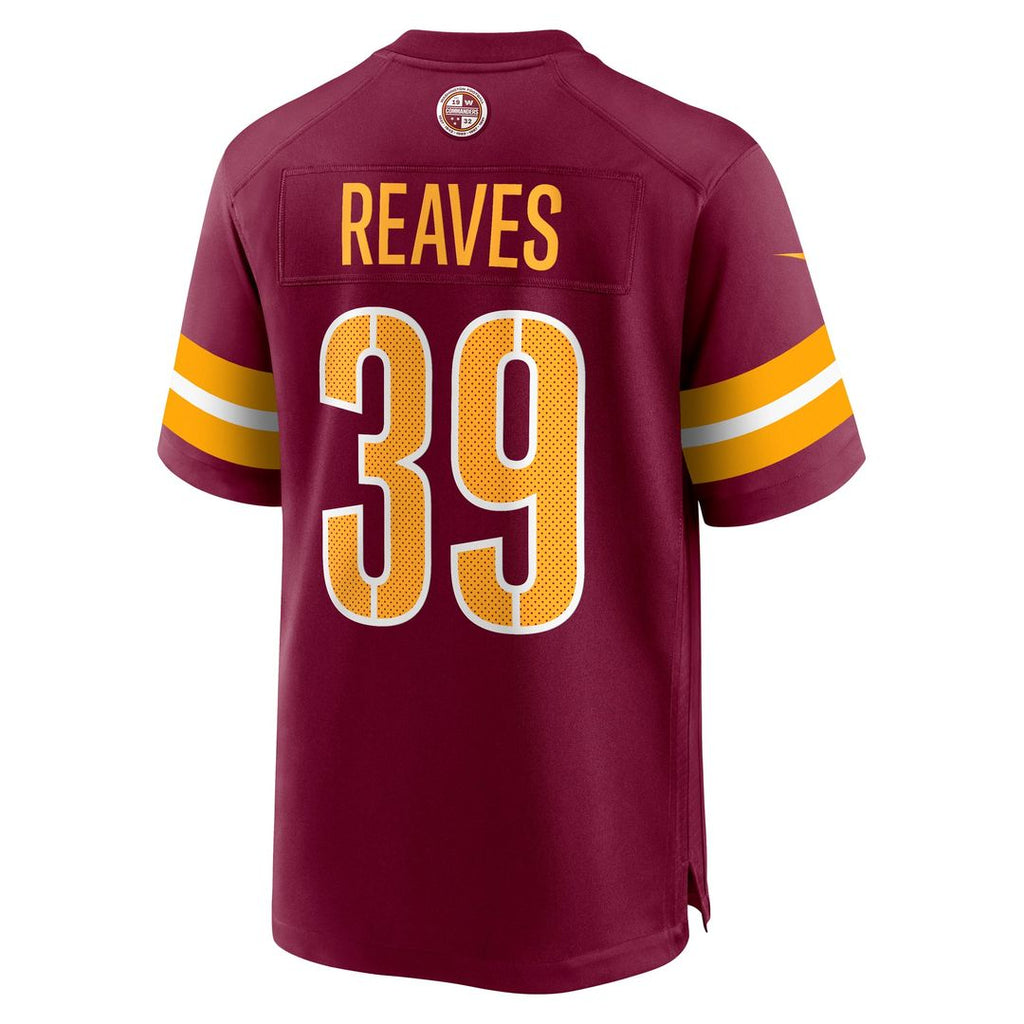 Jeremy Reaves Washington Commanders Burgundy Game Jersey