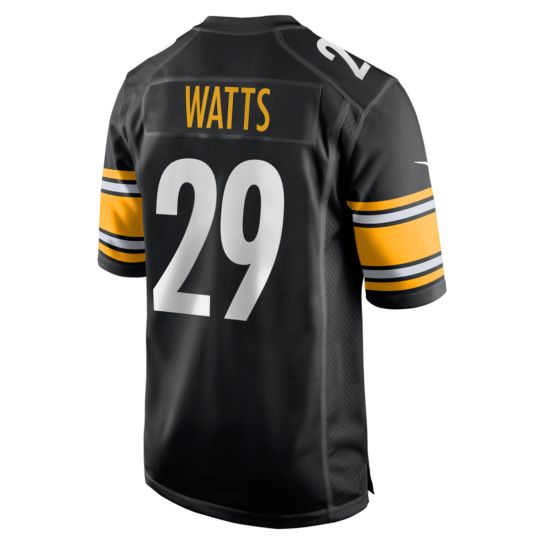 Ryan Watts Pittsburgh Steelers Black Game Jersey
