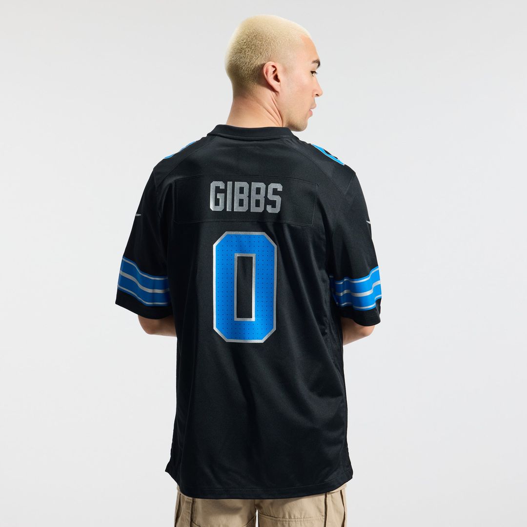 Jahmyr Gibbs Detroit Lions Black 2nd Alternate Game Player Jersey