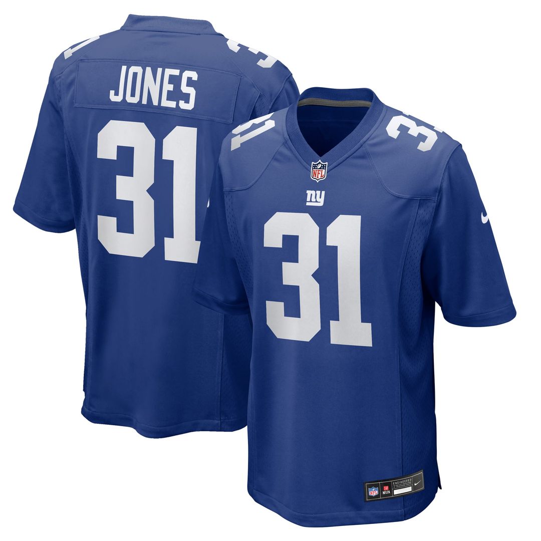 Nic Jones New York Giants Royal Team Game Jersey