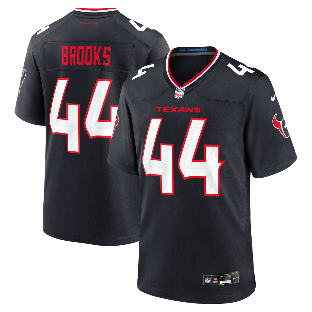 British Brooks Houston Texans Navy Team Game Jersey