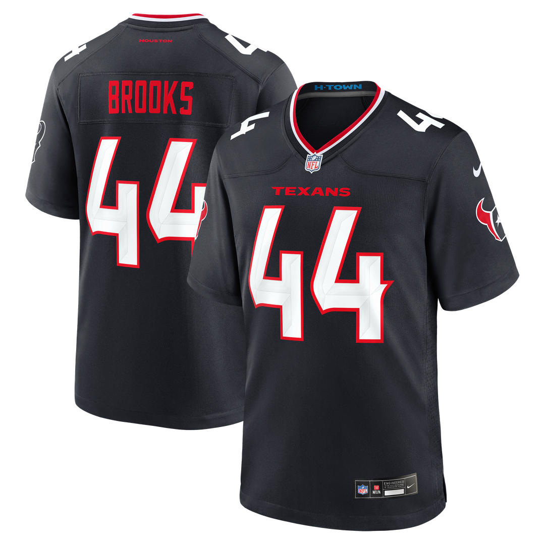 British Brooks Houston Texans Navy Team Game Jersey