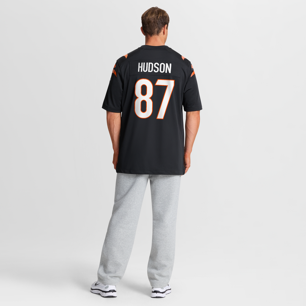 Tanner Hudson Cincinnati Bengals Black Home Game Player Jersey