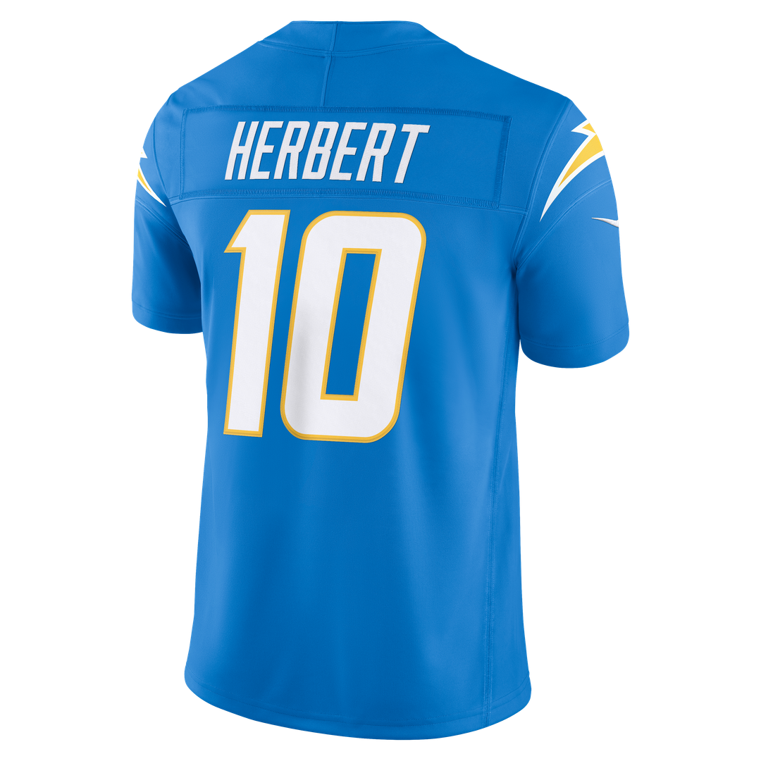 Justin Herbert Los Angeles Chargers Powder Blue Team Vapor F.U.S.E. Stitched Limited Jersey