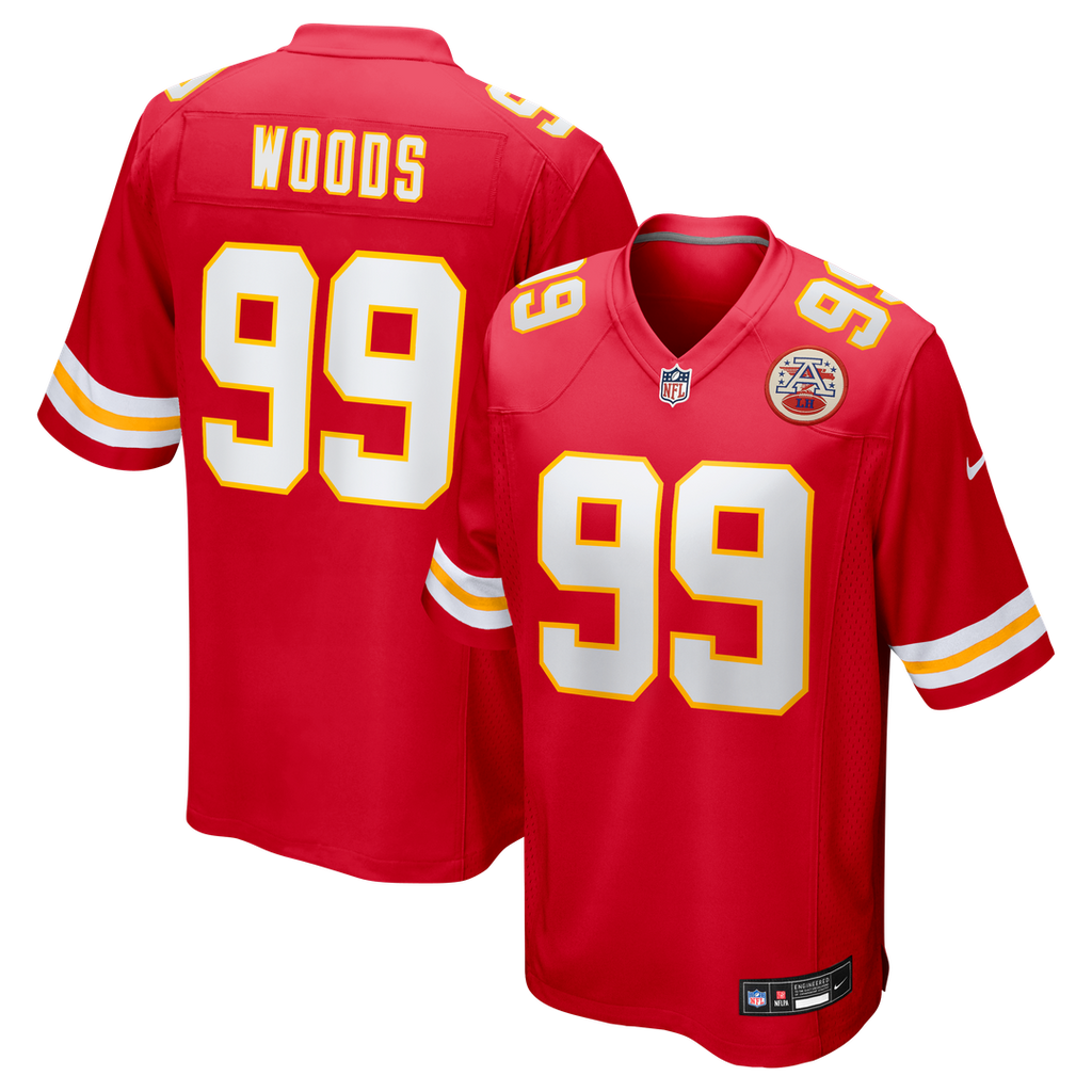 Peter Woods Kansas City Chiefs Red Team Game Jersey