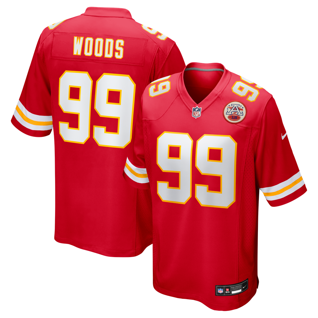 Peter Woods Kansas City Chiefs Red Team Game Jersey