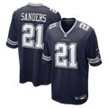 Deion Sanders Dallas Cowboys Navy Team Retired Player Game Jersey