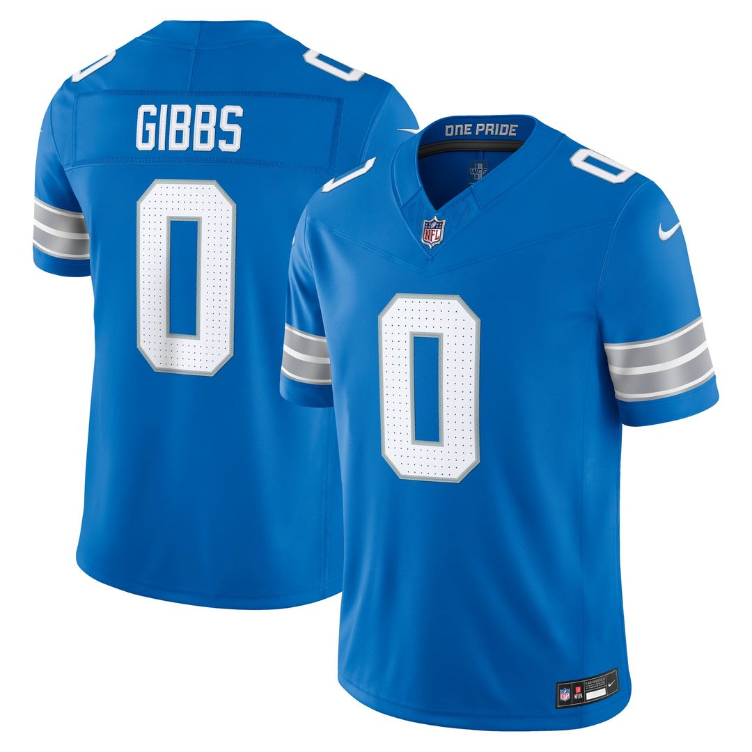 Jahmyr Gibbs Detroit Lions Blue Team Vapor F.U.S.E. Stitched Limited Jersey