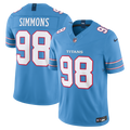 Jeffery Simmons Tennessee Titans Light Blue Team Vapor F.U.S.E. Stitched Limited Jersey