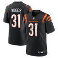 Ickey Woods Cincinnati Bengals Black Retired Player Game Jersey