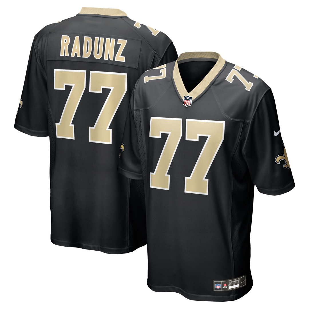 Dillon Radunz New Orleans Saints Black Team Game Jersey